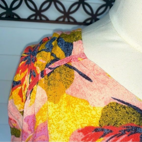 Women’s Terra & Sky long sleeve Boho Floral Blouse size 4XL Casual New With Tags - Picture 5 of 8